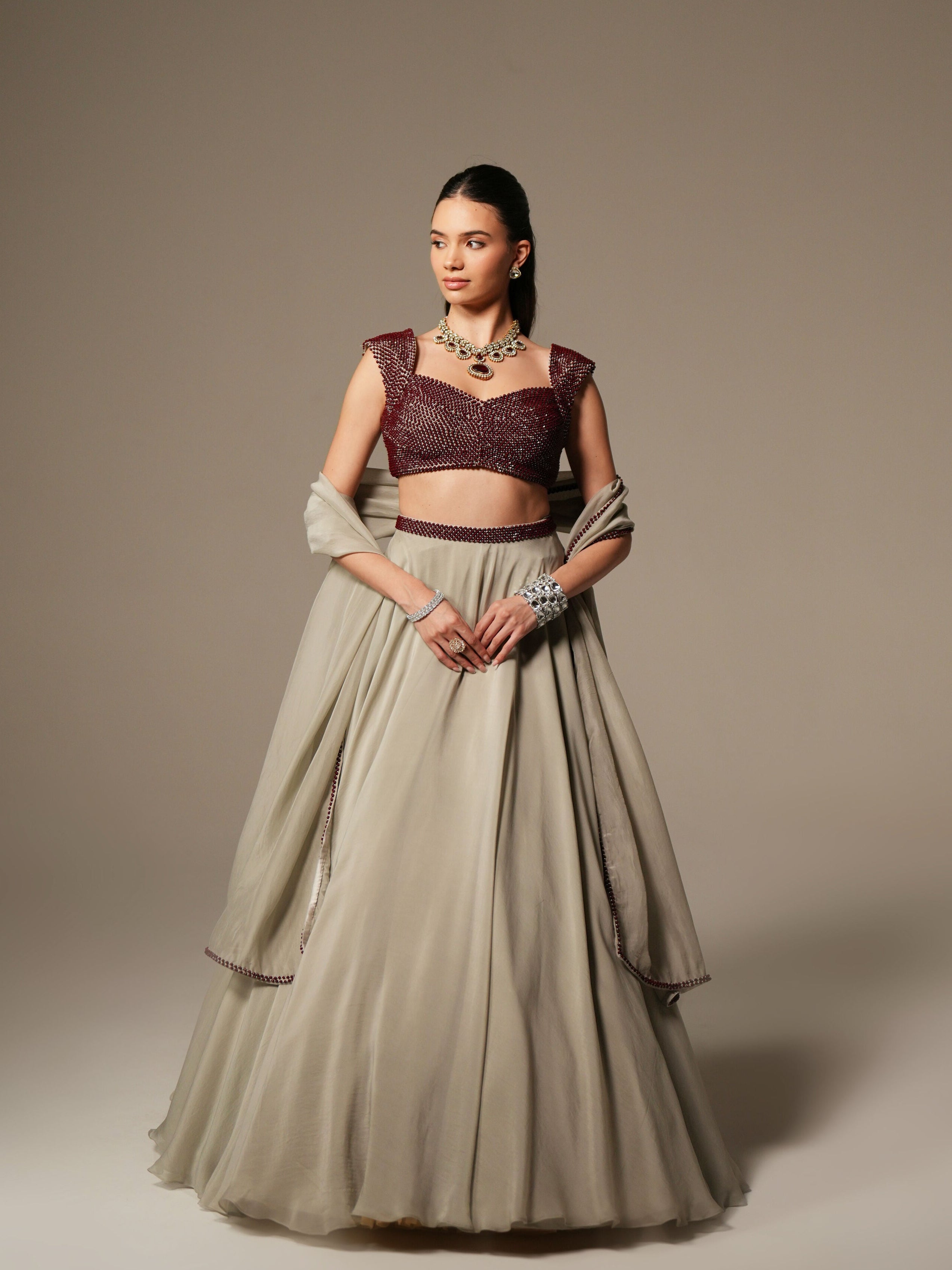 Moss Lehenga Set