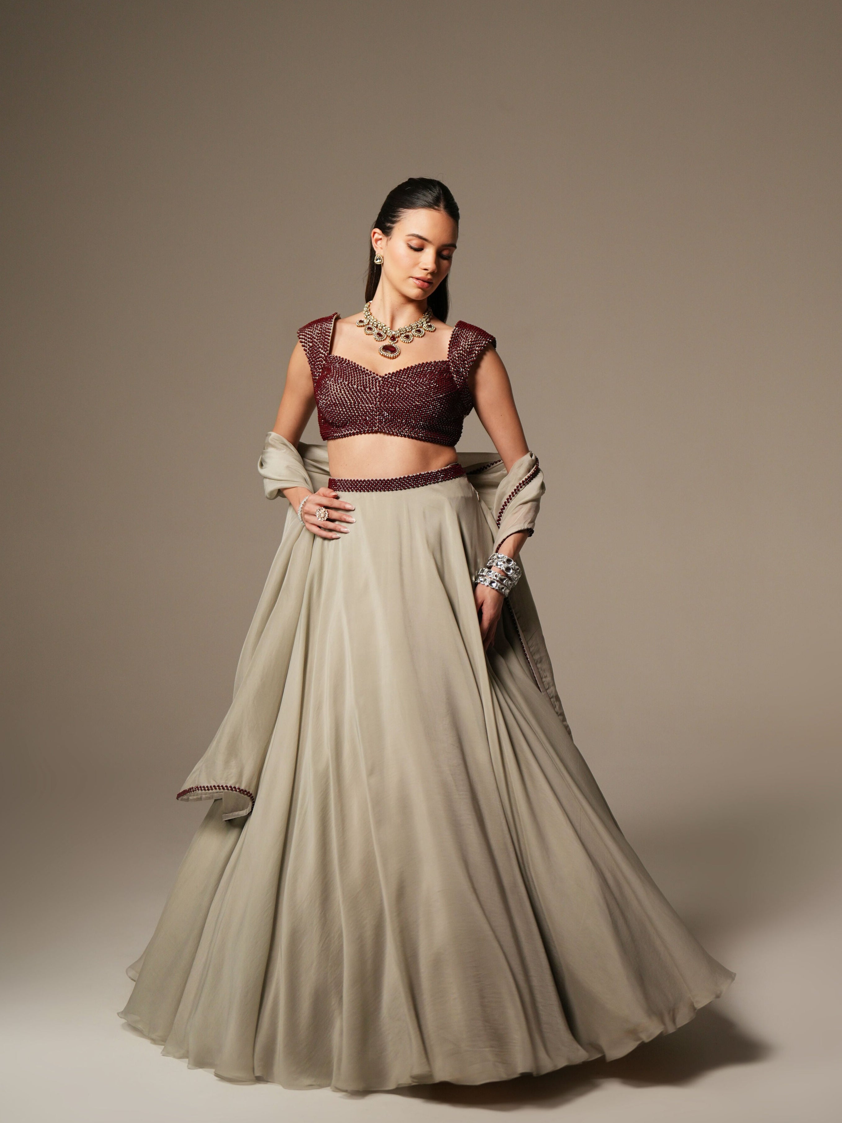 Moss Lehenga Set