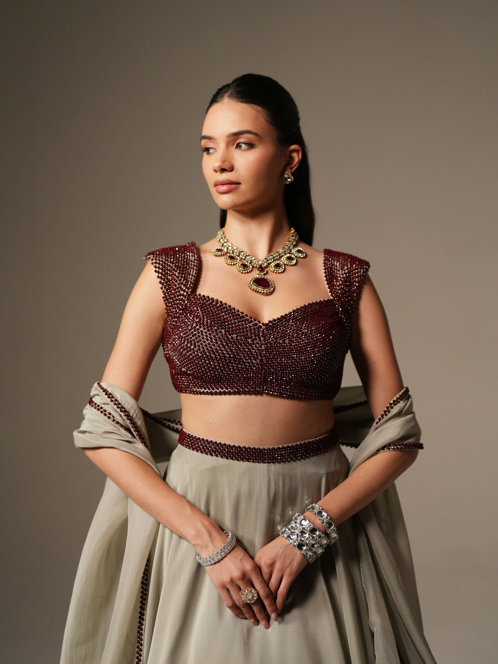 Moss Lehenga Set