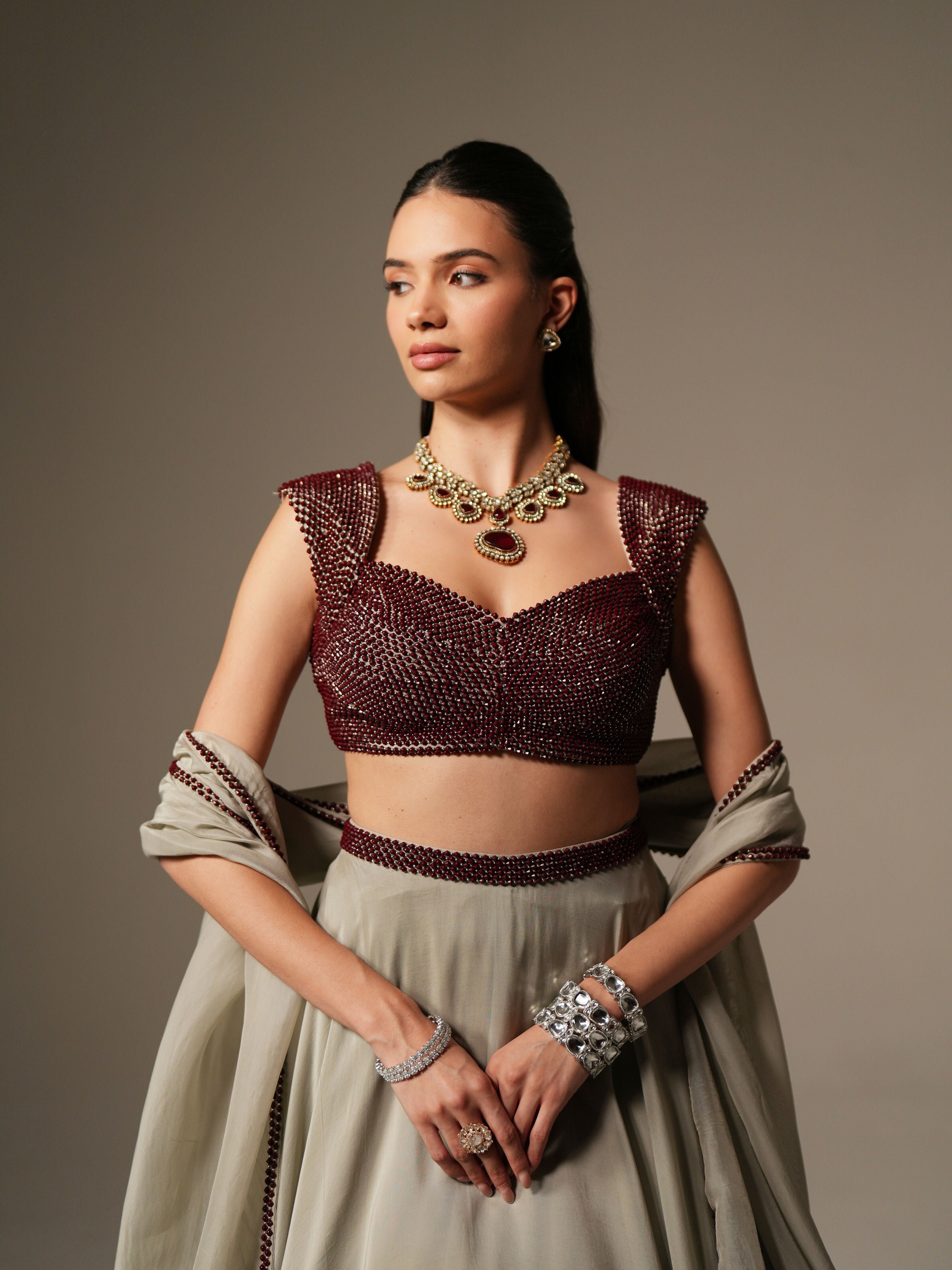 Moss Lehenga Set